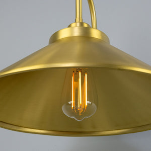 Rio Vintage Brass Swan Neck Wall Light 38cm - View 10