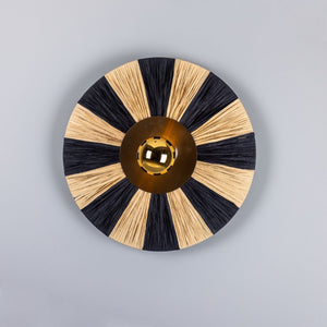 Vernon Raffia Striped Wall Light 54cm - View 4