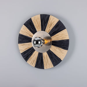 Vernon Raffia Striped Wall Light 54cm - View 5