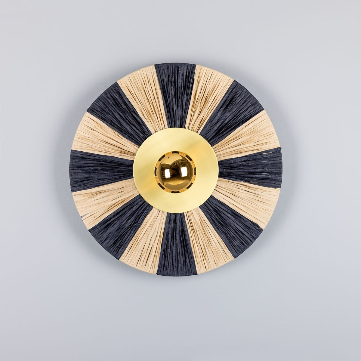 Vernon Raffia Striped Wall Light 54cm - View 2