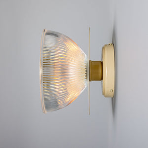 Eclipse Coloured Brass and Prismatic Glass Dish Wall Light - View 6