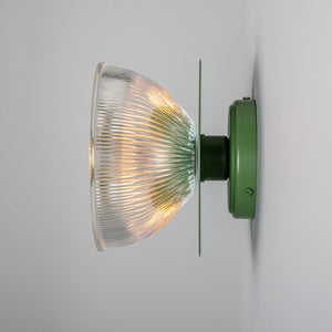 Eclipse Coloured Brass and Prismatic Glass Dish Wall Light - View 15