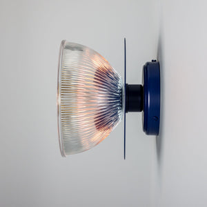 Eclipse Coloured Brass and Prismatic Glass Dish Wall Light - View 12