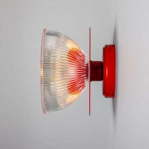 Eclipse Coloured Brass and Prismatic Glass Dish Wall Light - View 27