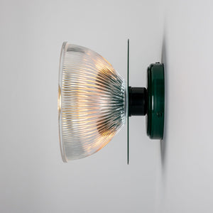 Eclipse Coloured Brass and Prismatic Glass Dish Wall Light - View 18