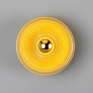 Eclipse Coloured Brass and Prismatic Glass Dish Wall Light - View 20