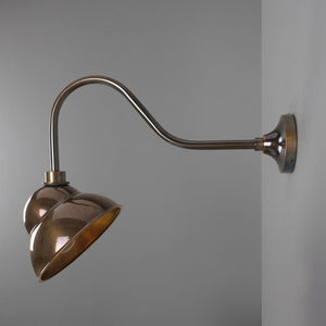 Sanford Vintage Brass Outdoor Sign Light 24cm IP65 - View 5