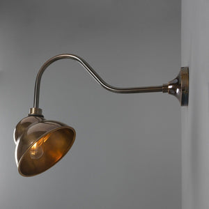 Sanford Vintage Brass Outdoor Sign Light 24cm IP65 - View 6