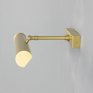 Cambridge Adjustable Reeded Brass Picture Light 35.5cm IP20 - View 15