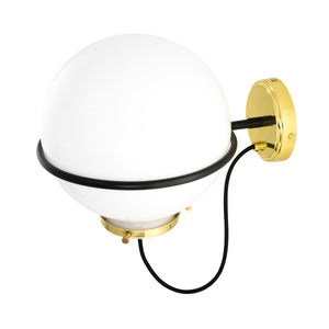 Oranmore 25cm Wall Light | Polished Brass & Matt Black | OP - View 5