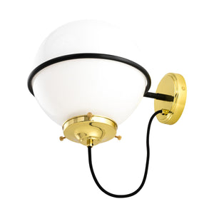 Oranmore 25cm Wall Light | Polished Brass & Matt Black | OP - View 8