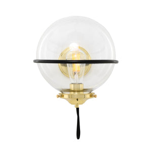 Oranmore 25cm Wall Light | Polished Brass & Matt Black | OP - View 2