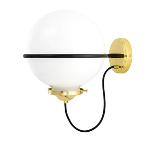 Oranmore 25cm Wall Light | Polished Brass & Matt Black | OP - View 7
