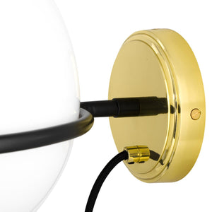 Oranmore 25cm Wall Light | Polished Brass & Matt Black | OP - View 11