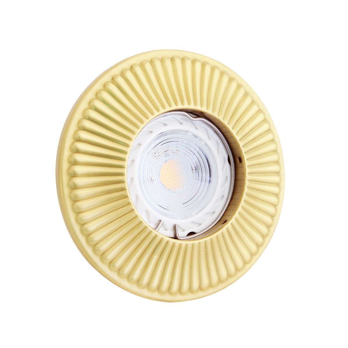 Penh Recessed Decorative Brass Spotlight 8cm IP20 - Main View