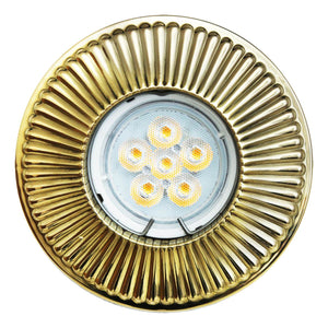 Penh Recessed Decorative Brass Spotlight 8cm IP20 - View 3