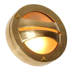 Seri 14cm Semi-Flush Wall Light | Antique Brass - View 4