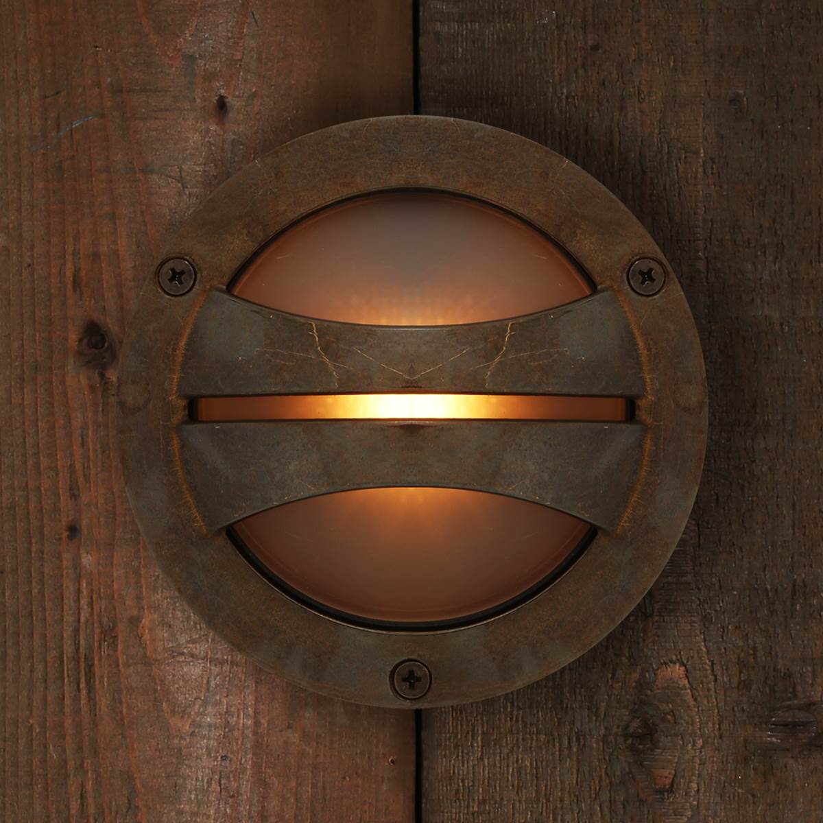 Seri 14cm Semi-Flush Wall Light | Antique Brass - View 2