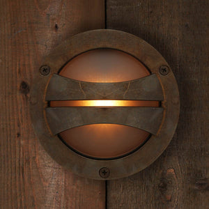 Seri 14cm Semi-Flush Wall Light | Antique Brass - View 2