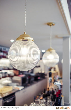 Stanley Prismatic Globe Pendant Light 20cm IP20 - View 16