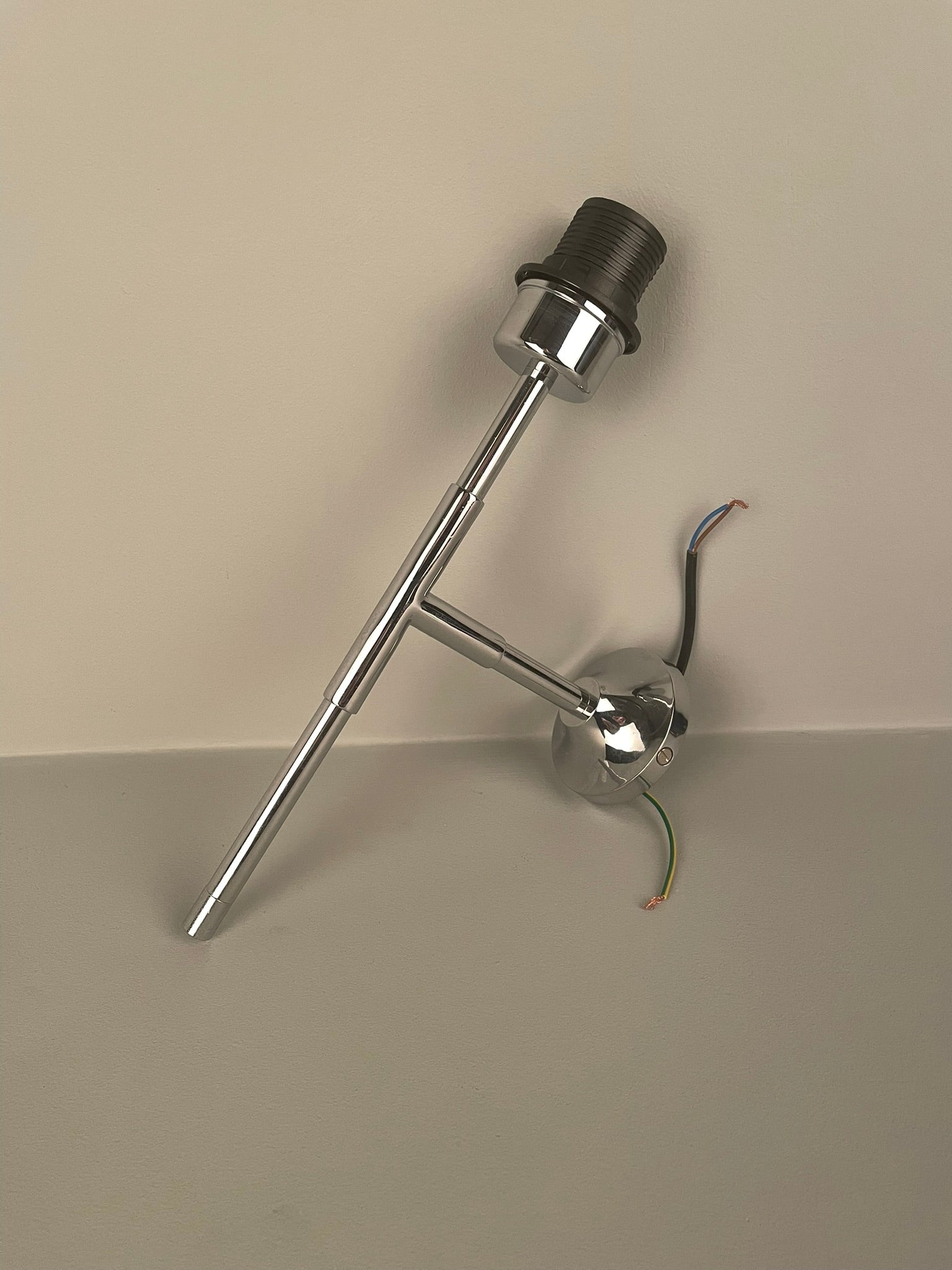 Tenby Modern Brass Wall Light with Fabric Shade 44cm IP20 - Subtle Wear