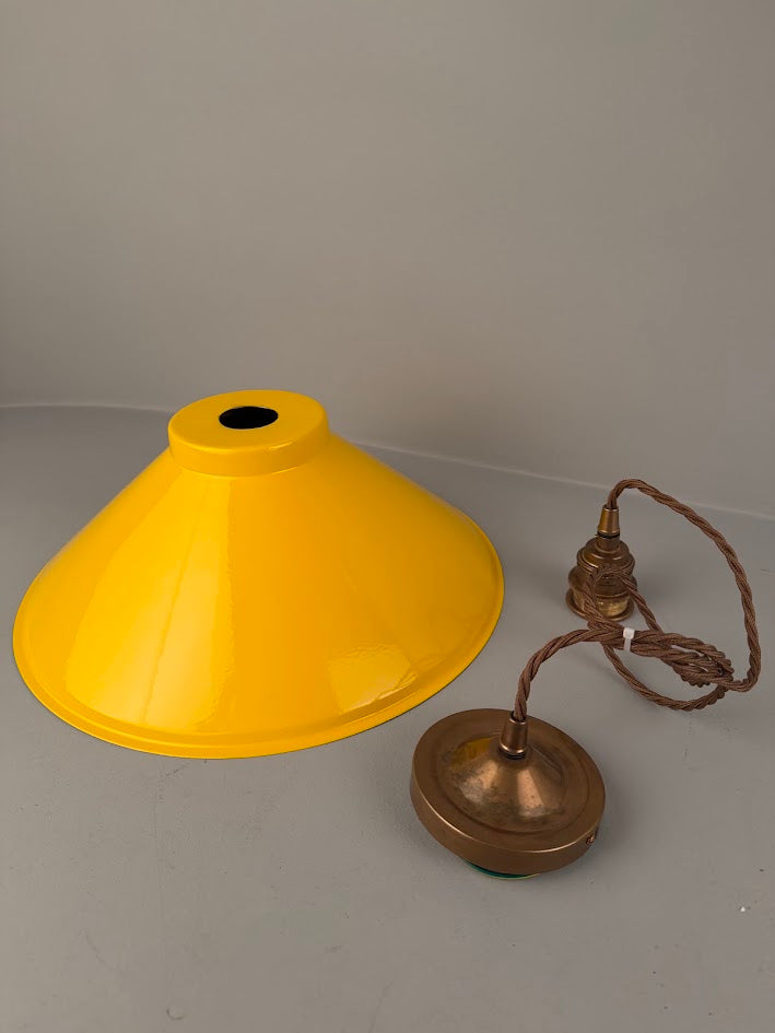 Bespoke Rio Coloured Brass Pendant 38cm IP20 - Subtle Wear