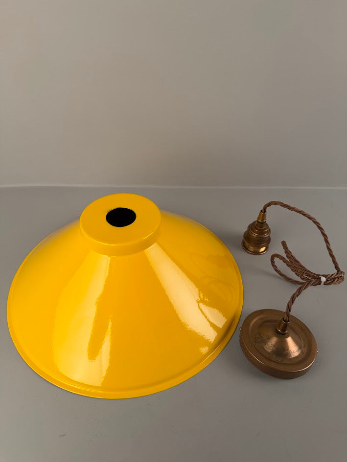 Bespoke Rio Coloured Brass Pendant 38cm IP20 - Subtle Wear
