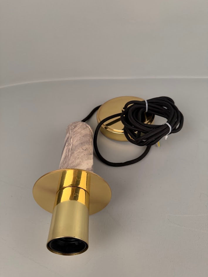 Figo Marbled Ceramic Slender Pendant Light 9.8cm - Subtle Wear