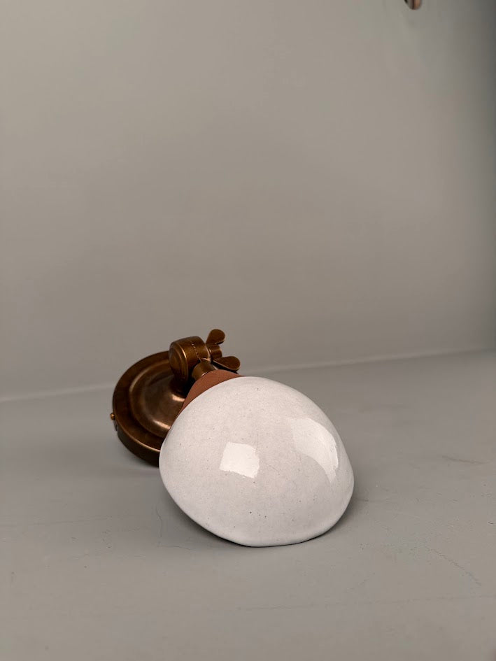 Coco Adjustable Ceramic Wall Light, Terracotta and White Glaze 19cm IP20 - Subtle Wear