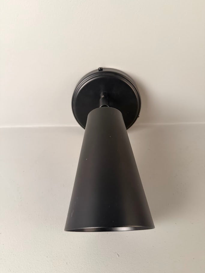 Cashel Adjustable Brass Cone Wall Light with Switch 15cm IP20 - Subtle Wear
