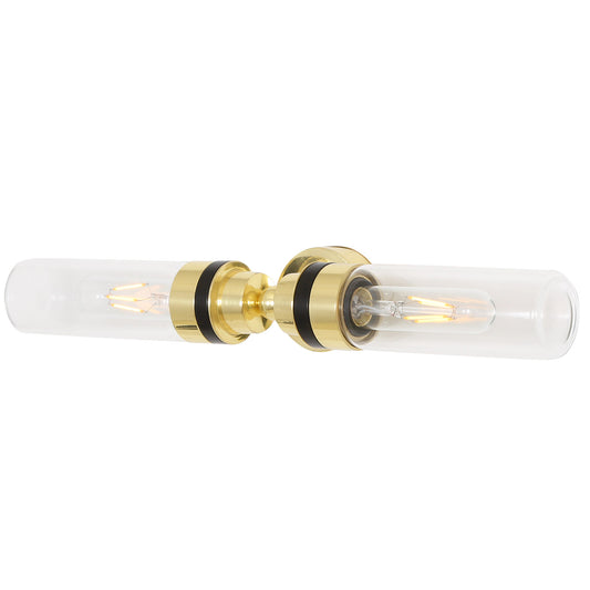 Severn Wall Light | Satin Brass | Clear | SET OF 2