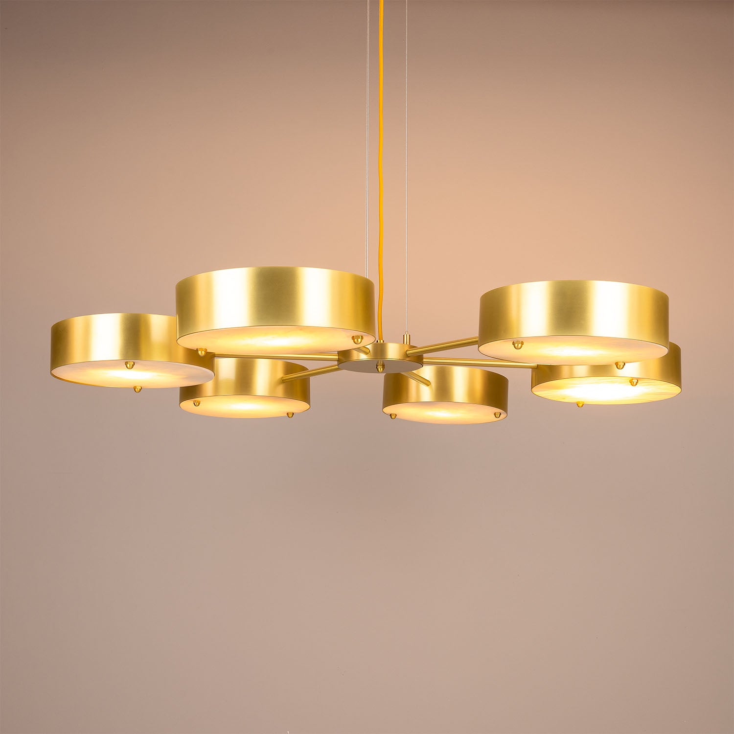 Stirling Alabaster Chandelier | Satin Brass