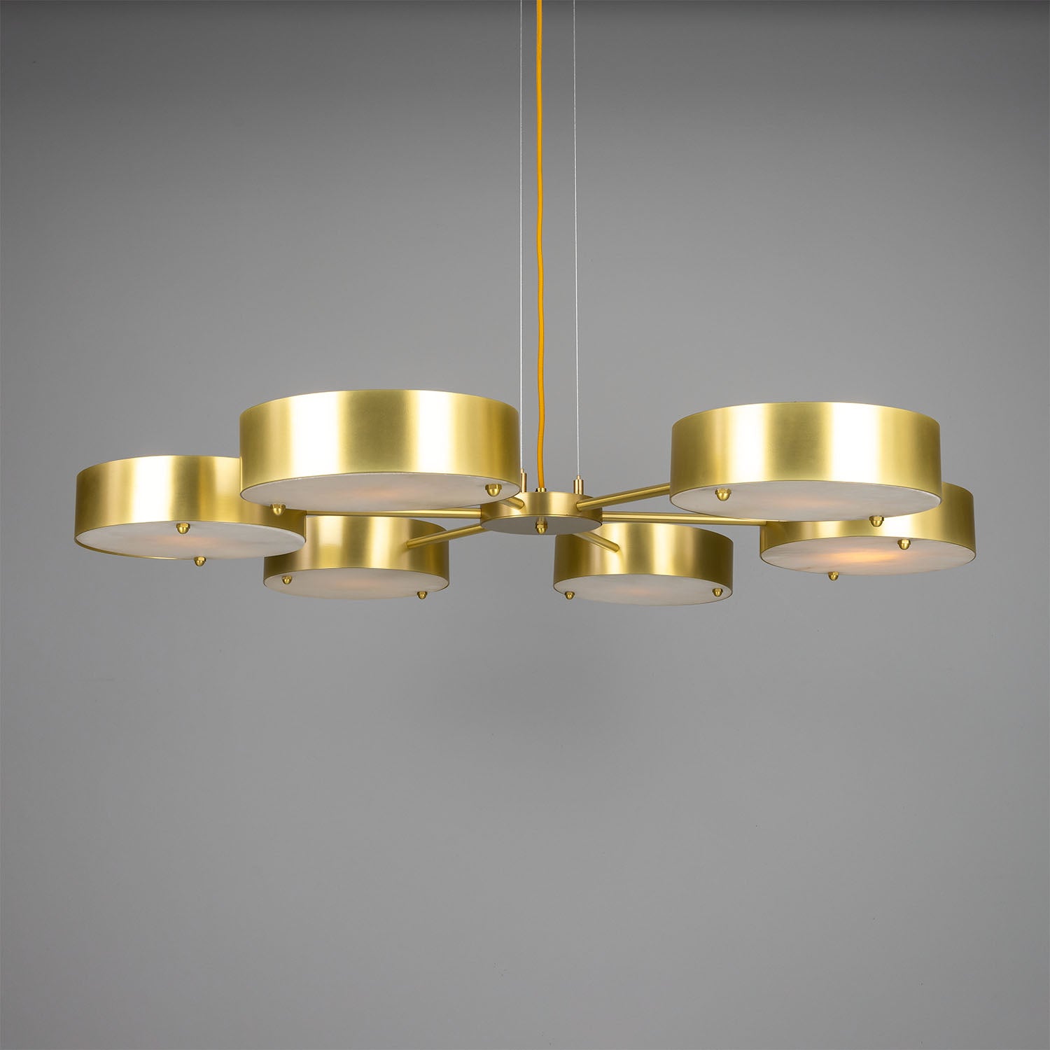Stirling Alabaster Chandelier | Satin Brass