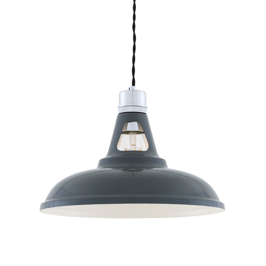 Vienna Industrial Pendant | Chrome | Grey