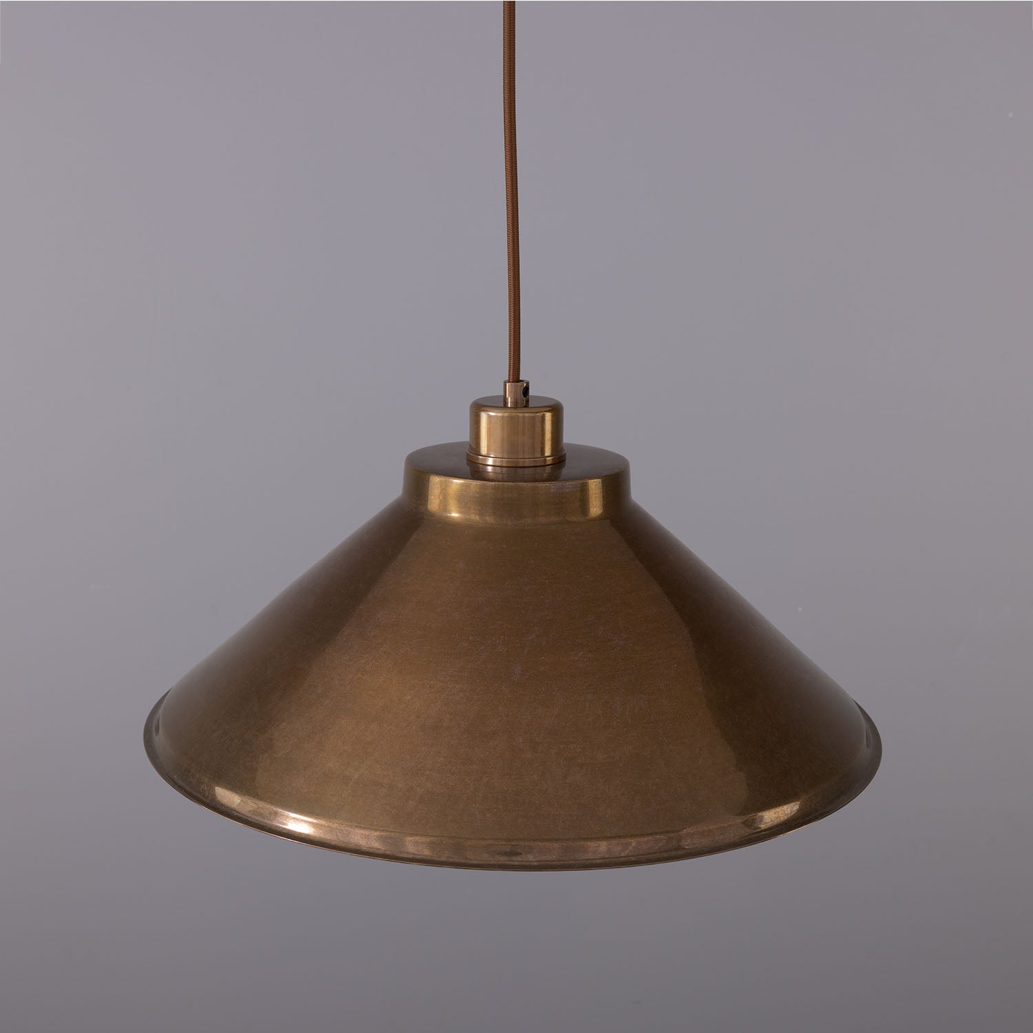 Rio Vintage Modern Brass Pendant Light 38cm IP20 - Subtle Wear