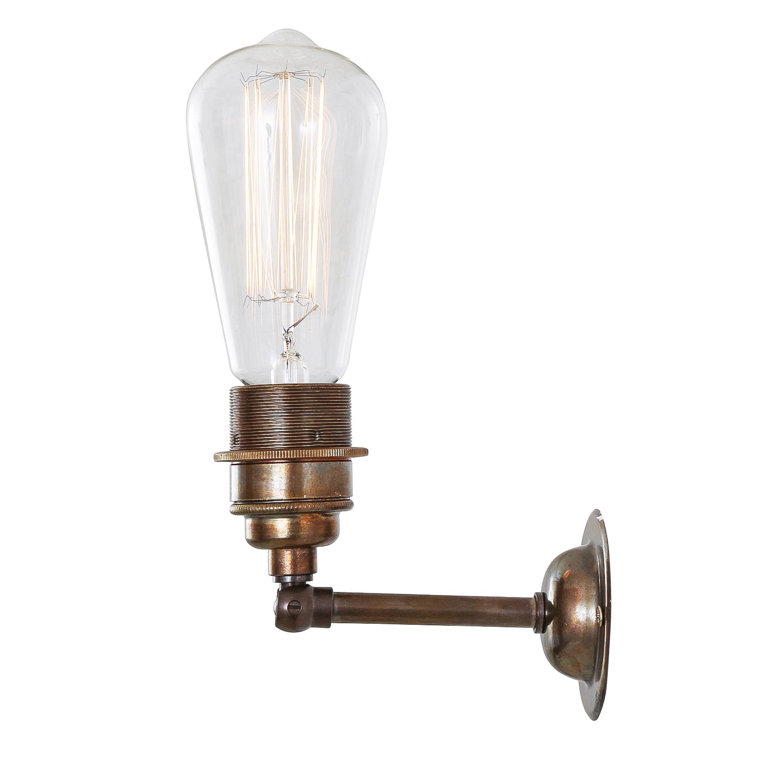 Lome Vintage Industrial Wall Light | Antique Brass