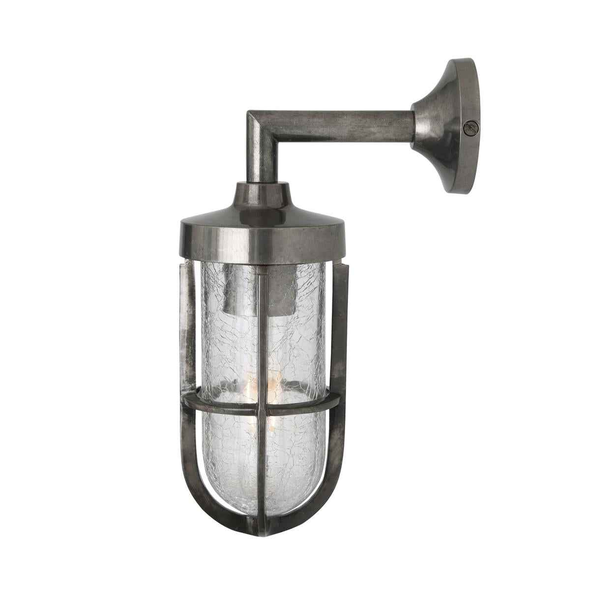 Cladach brass well glass wall light IP65 - View 2