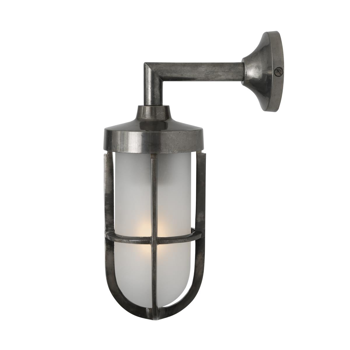 Cladach brass well glass wall light IP65 - View 8
