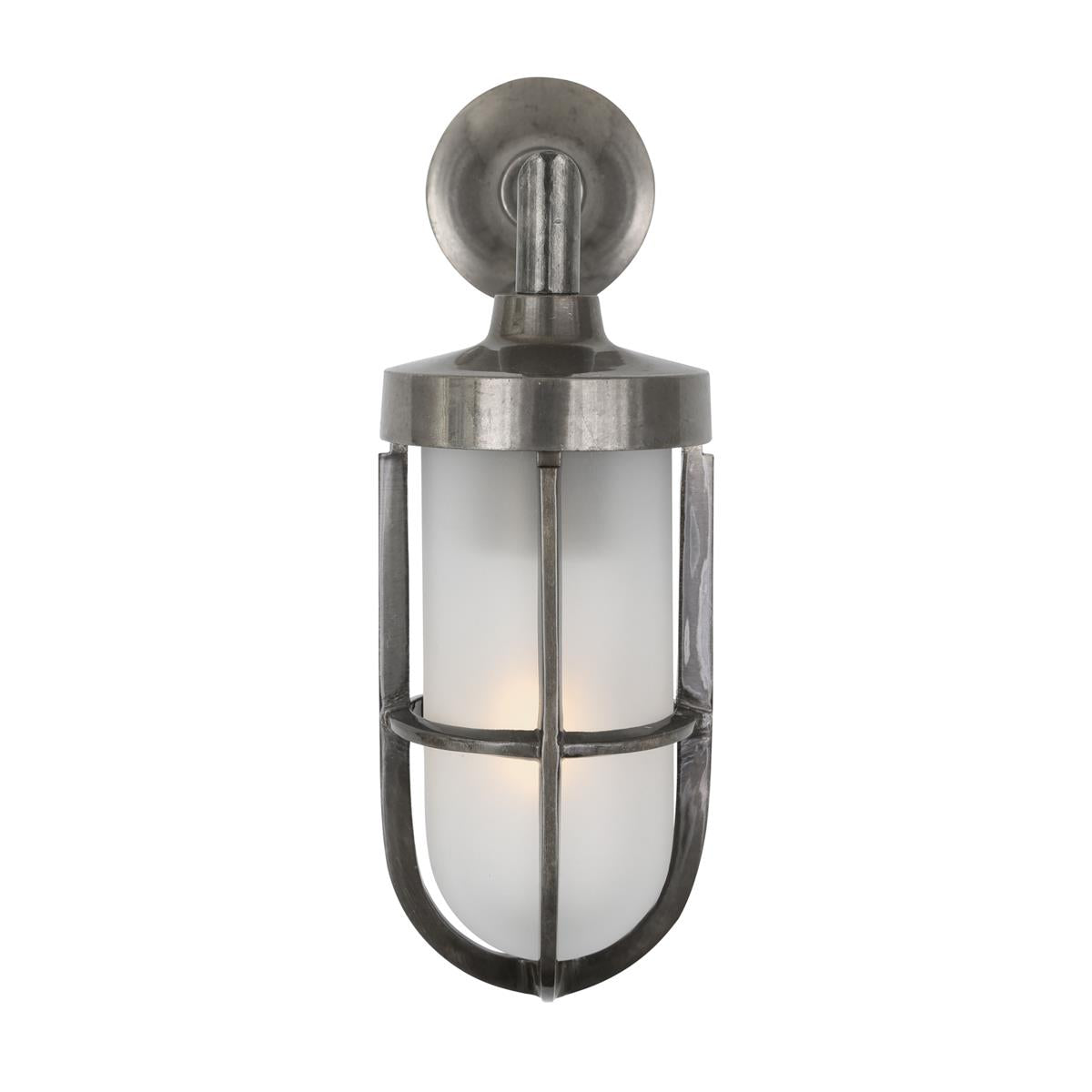 Cladach brass well glass wall light IP65 - View 9