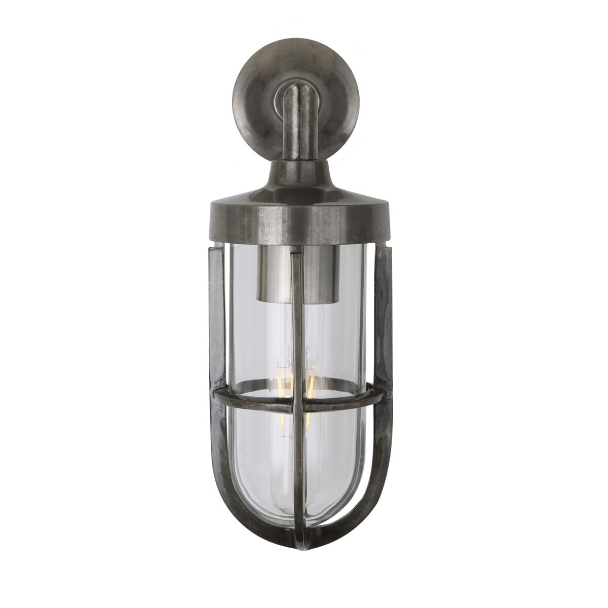 Cladach brass well glass wall light IP65 - View 6