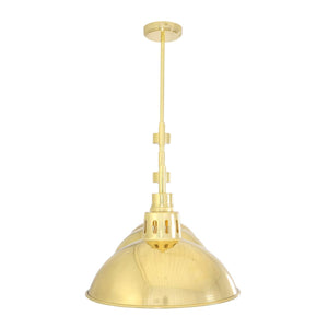 Georgia Vintage Brass Bar Pendant, Three Light - View 3