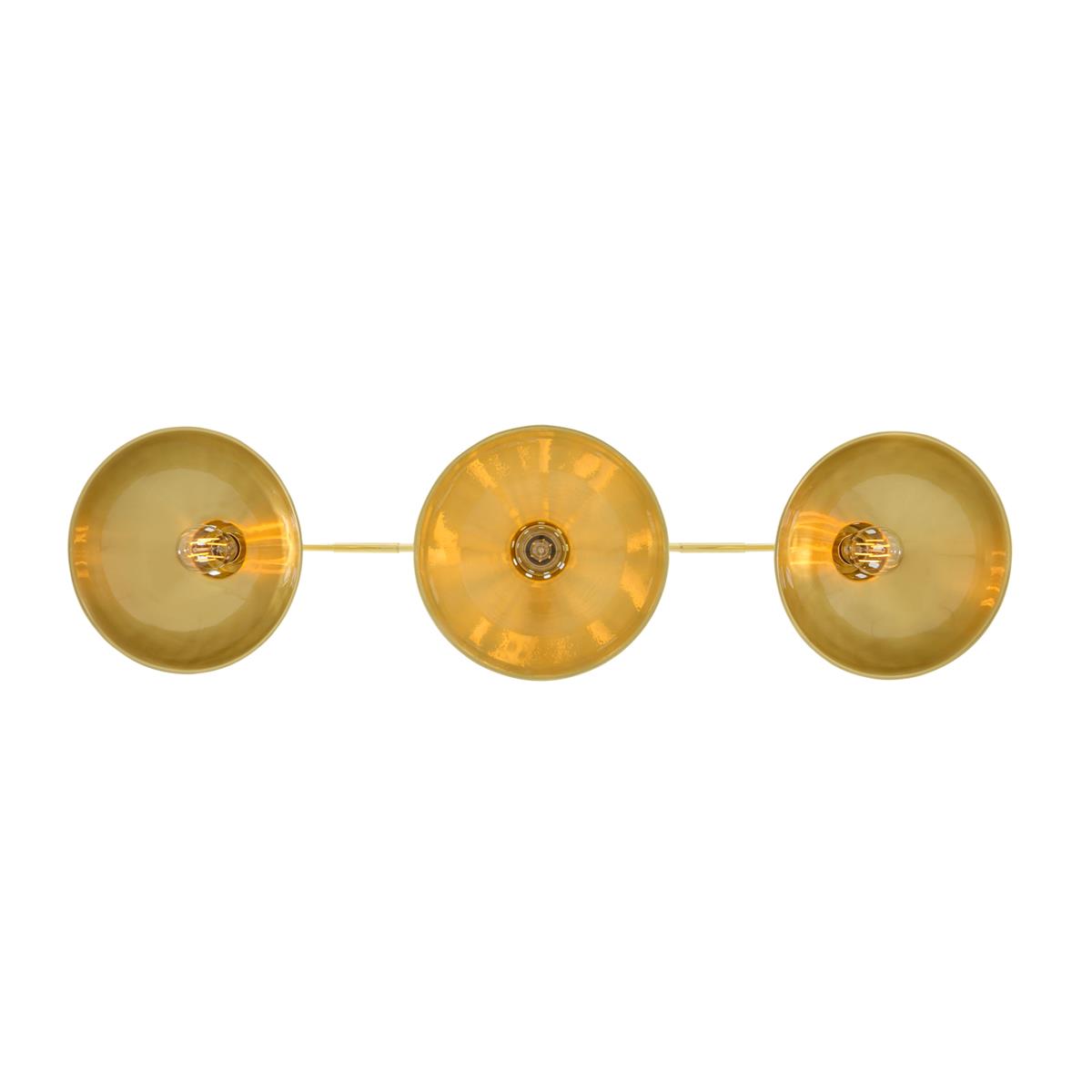Georgia Vintage Brass Bar Pendant, Three Light - View 4