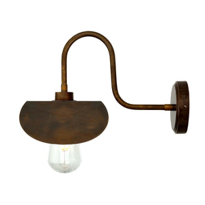Hali Brass Swan Neck Wall Light IP65 - View 3