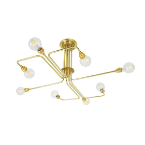 Irbid Modern Flush Chandelier, Eight-Arm - View 5