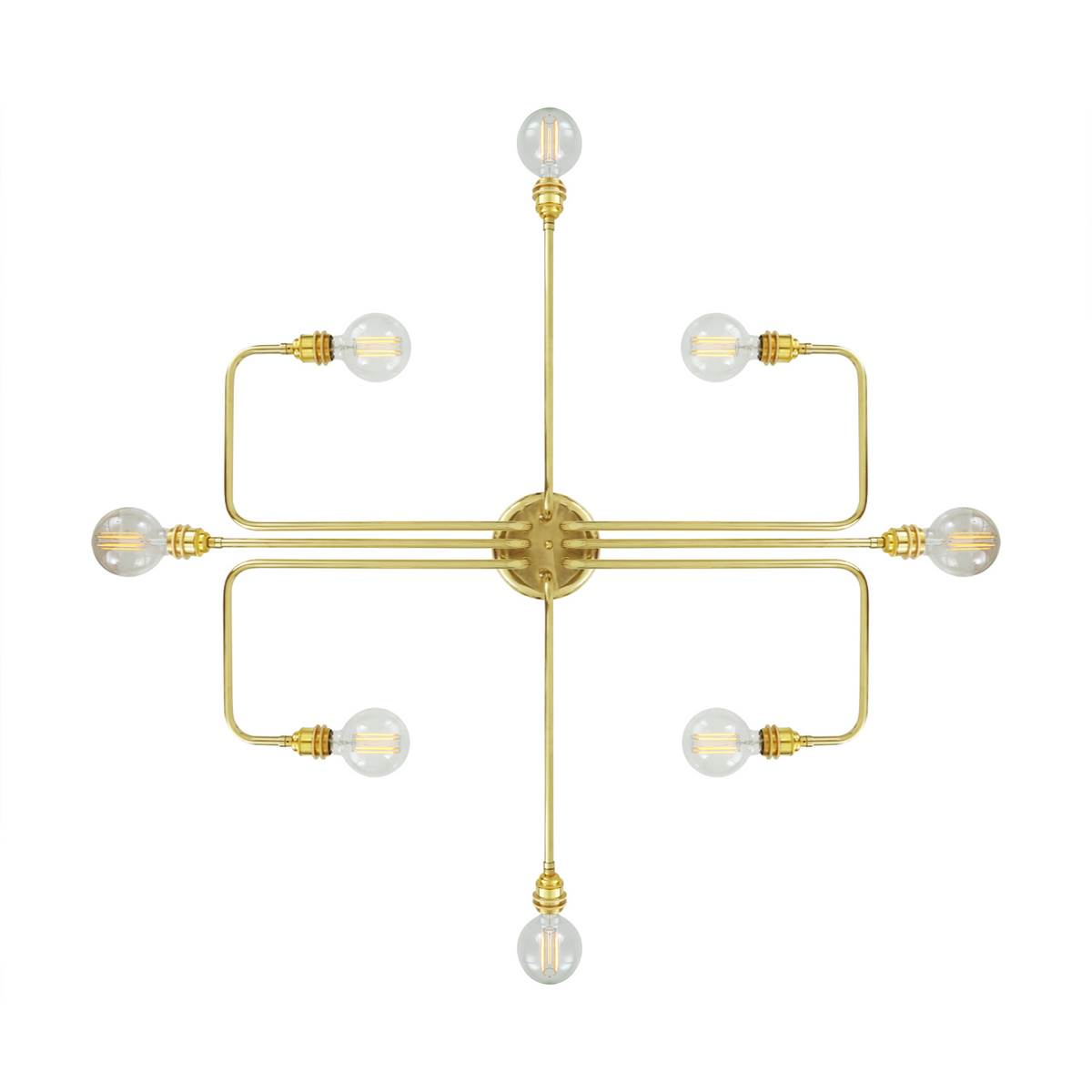 Irbid Modern Flush Chandelier, Eight-Arm - View 3