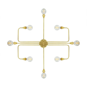 Irbid Modern Flush Chandelier, Eight-Arm - View 3