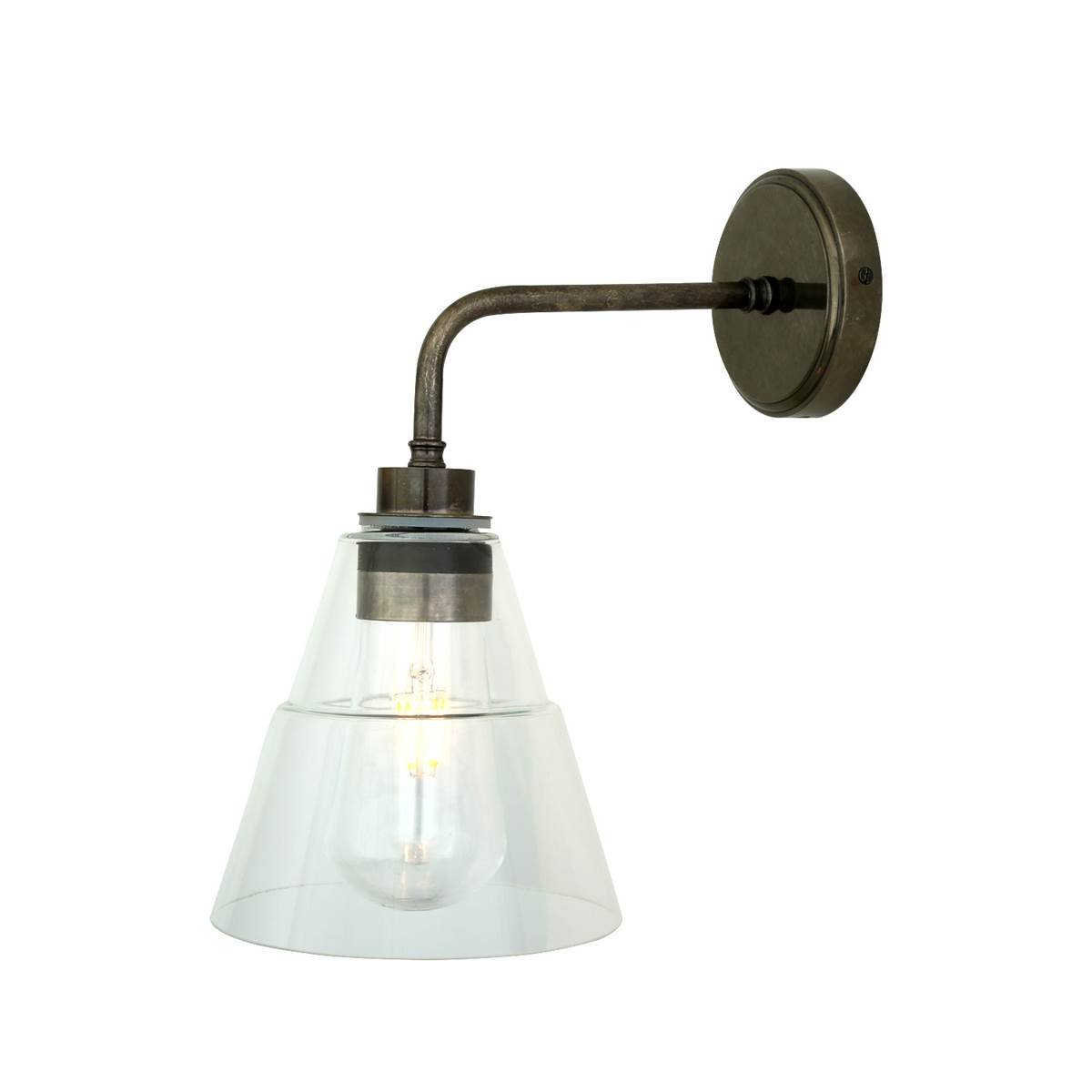 Kairi Modern Glass Bathroom Wall Light IP65 - View 1