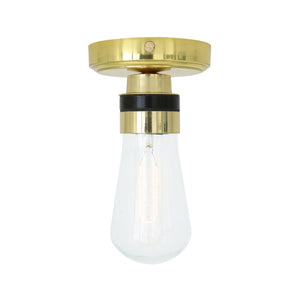 Kura Brass / Glass Ceiling Light IP65 - View 4