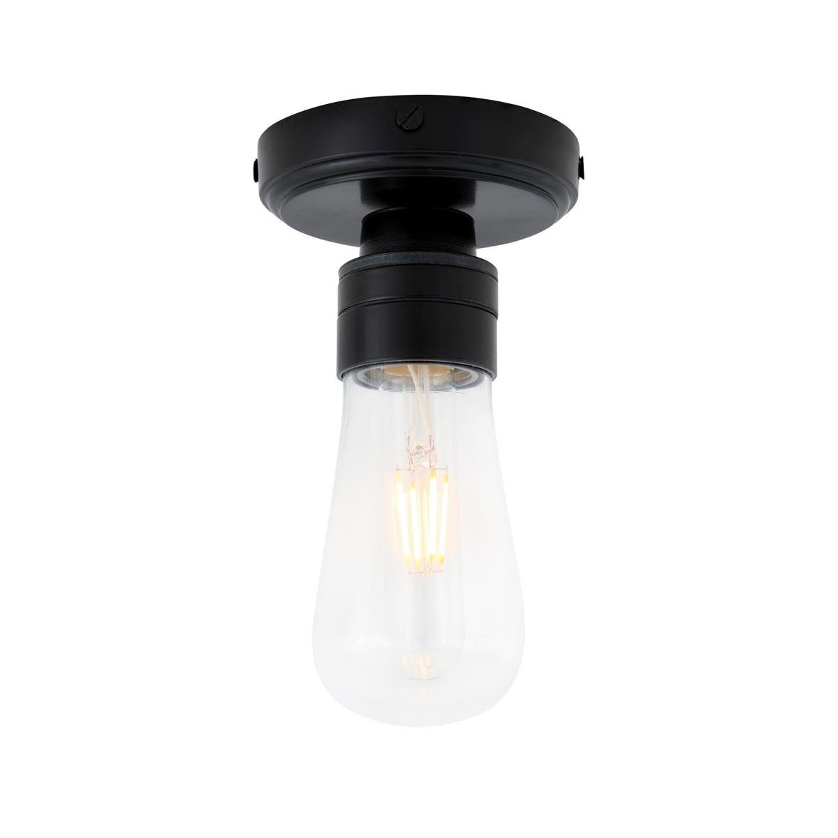 Kura Brass / Glass Ceiling Light IP65 - View 5