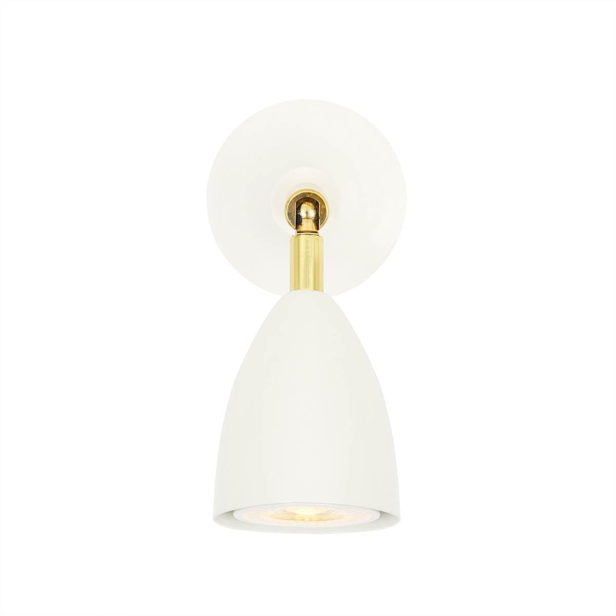 Lainio Brass Vintage Wall Spotlight 8cm IP20 - View 3